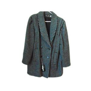 Vtg NWT Coat by Dani Colby Made in USA Double Breasted w/ shoulder pads Size 16